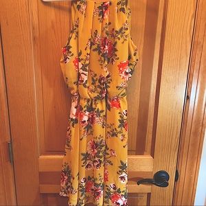 Francesca’s Yellow Floral Summer Mini Dress Size S